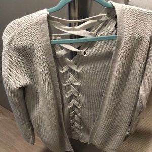 Women's light gray cardigan
